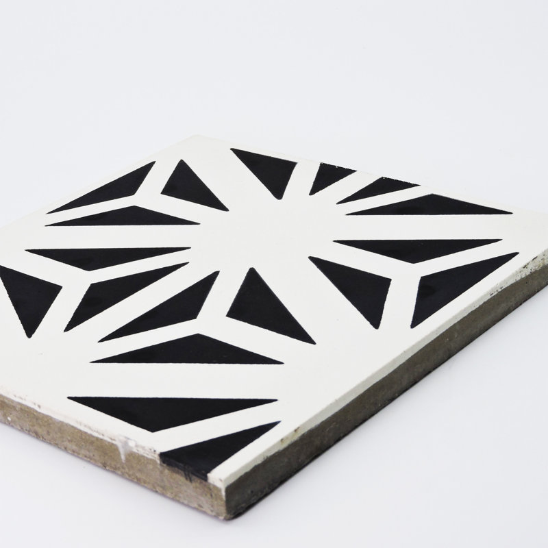 Azemour 8" x 8" Cement Patterned Wall & Floor Tile