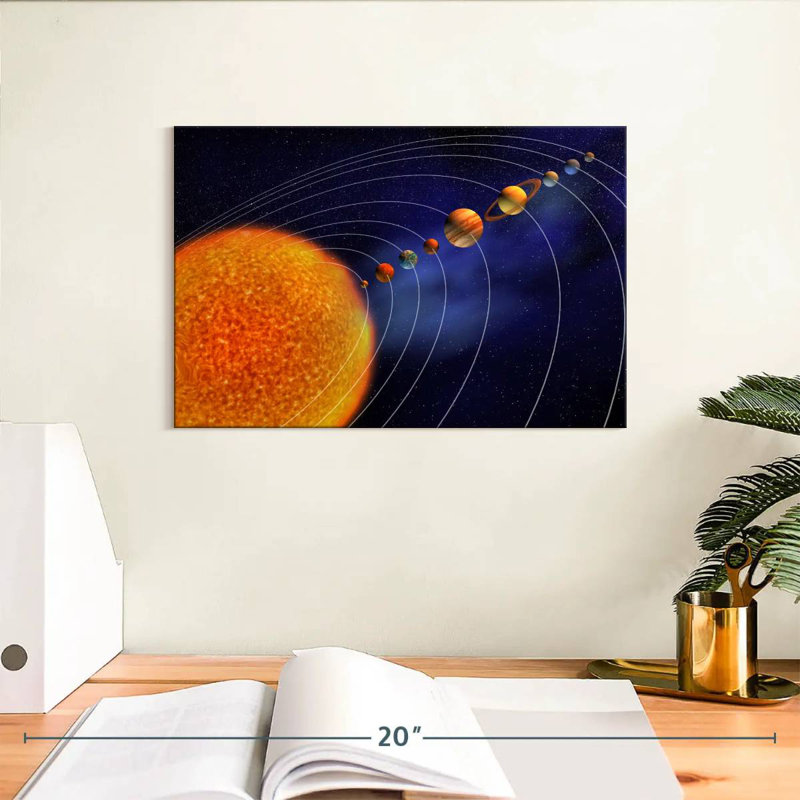 Oberle Solar System Planetary Orbit, 8" H x 12" W
