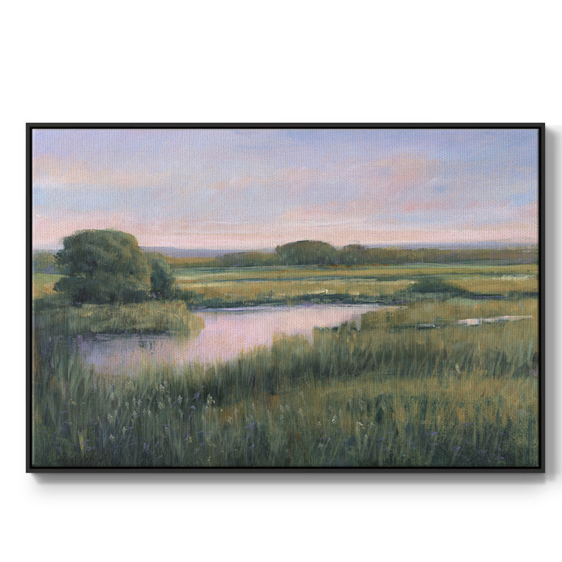 Spring Marsh I, reproduction d'art sur toile, H 27 po x l 41 po x P 2 po, Noir