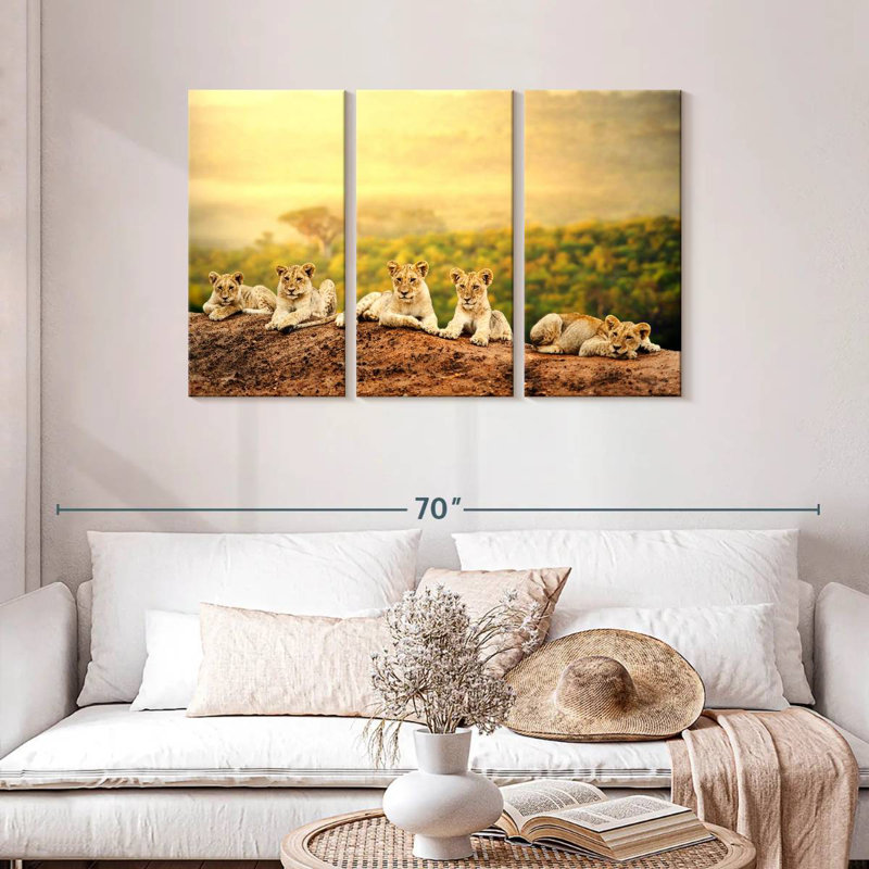 Young Lions, 28" H x 45" W