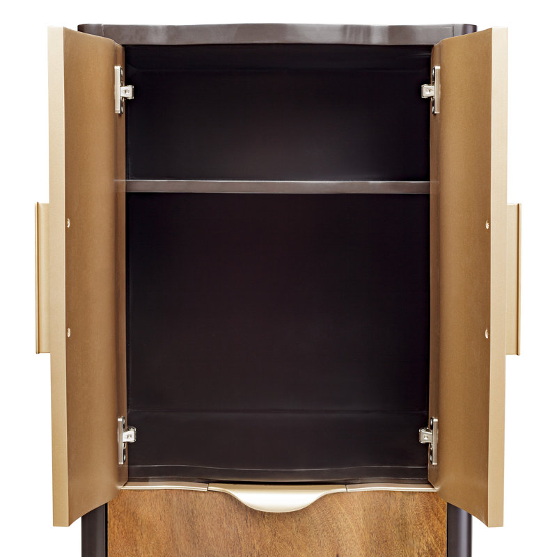 Malibu Crest 6 - Drawer Dresser, Black/Crotch Mahogany