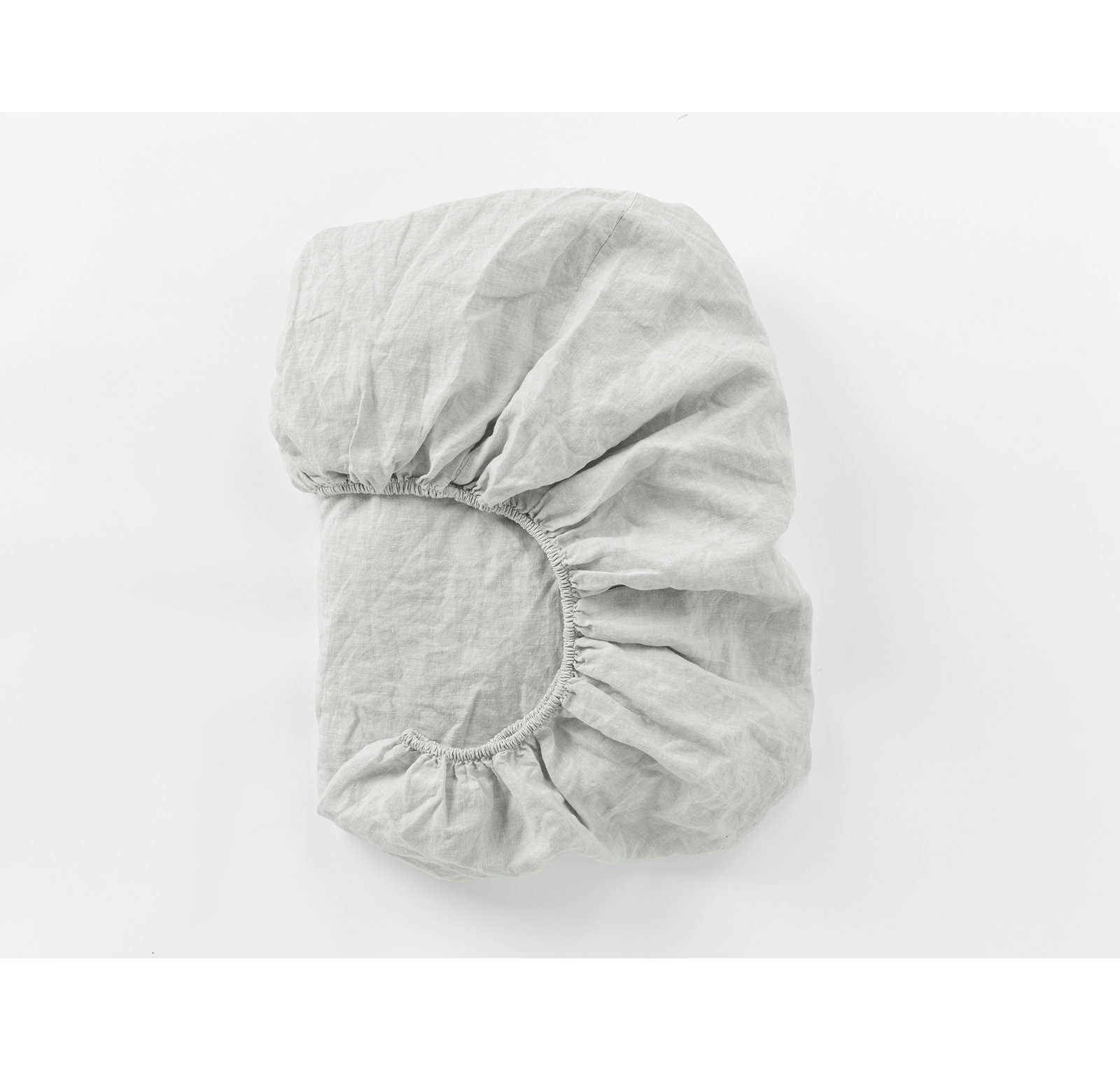 Coyuchi Organic Relaxed Linen Fitted Sheet, Fog, California King Fitted Sheet