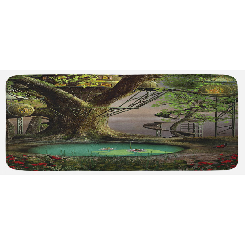 Rustic Synthetic Kitchen Mat