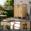 Cabine de douche d'extérieur en bois de cèdre avec porte verrouillable H 84 po x l 82 po x P 52 po - écran d'intimité en bois naturel pour piscine de jardin