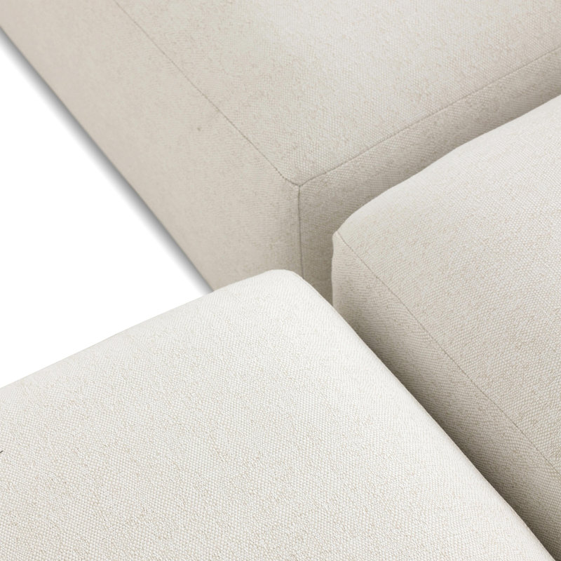 Lenox Modular Chaise Sectional, Cream Polypropylene/Olefin