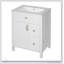 Meuble-lavabo de 24 pouces avec lavabo en céramique, porte et tiroirs à fermeture en douceur et supports de rangement doubles pour des salles de bain élégantes et pratiques