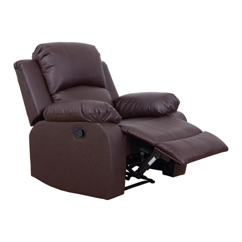 Ensemble de salon inclinable en cuir végétalien Lativa, Similicuir brun