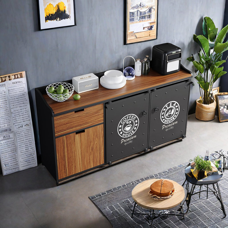 Buffet Rosaleta, Noir, H 35,4 po x l 78,7 po x P 15,7 po