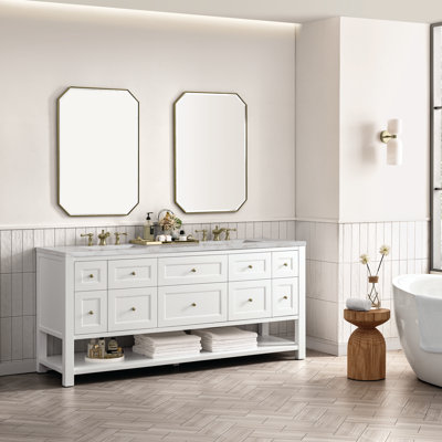 Breckenridge 72" Double Vanity W/FreePower Wireless Charger