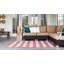 Tapis intérieur / extérieur rayé rouge / gris Simkins-1129245892