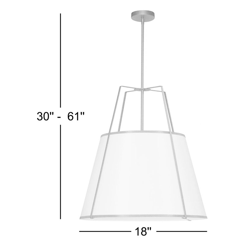 Luminaire suspendu 1 lumière Rosalyn, Or, Blanc / Doré