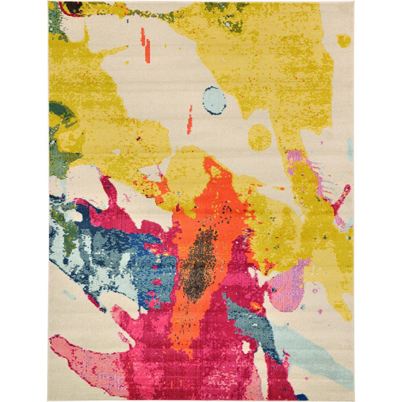 Lizotte Abstract Indoor Rug, Rectangle 9' x 12'