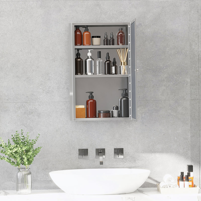 Armoire de rangement de salle de bain murale, armoire à pharmacie, armoire de salle de bain moderne avec miroir