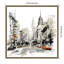 «Illustrated City II New York» par Walker Noble, reproduction d'art sur toile encadrée-1993380015