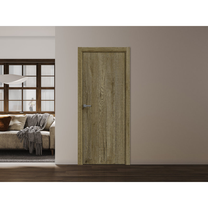 Panneau de porte à dalle - portes en placage de bois ESSENTIAL 8001 - grange coulissante pour garde-robe de poche