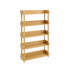 Bibliothèque à 5 niveaux en bois - Bibliothèque autoportante avec tablettes de rangement ouvertes et pieds en bois massif pour le bureau à domicile, le salon et la chambre à coucher