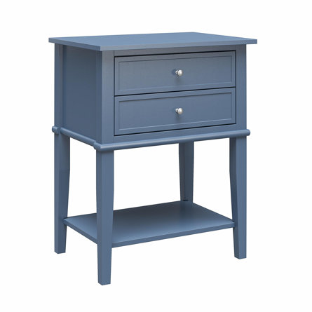 Dmitry 2-Drawer End Table with Storage