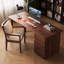 Bureau simple en bois massif noyer clair de style simple-1964783927