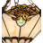 Shell With Jewels Glass Semi Flush Mount
