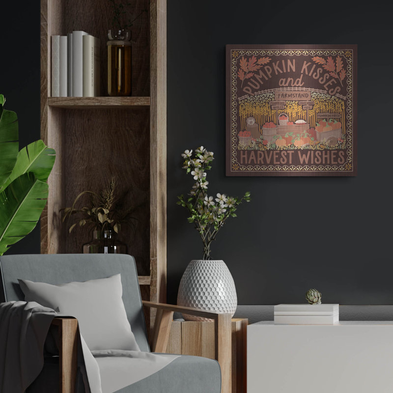 Art mural en métal Winston Porter «Autumn Days 5 Dark» par Laura Marshall, H 24 po x l 24 po