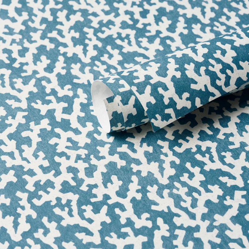 Papier peint Schumacher X Veere Grenney Folly, Bleu