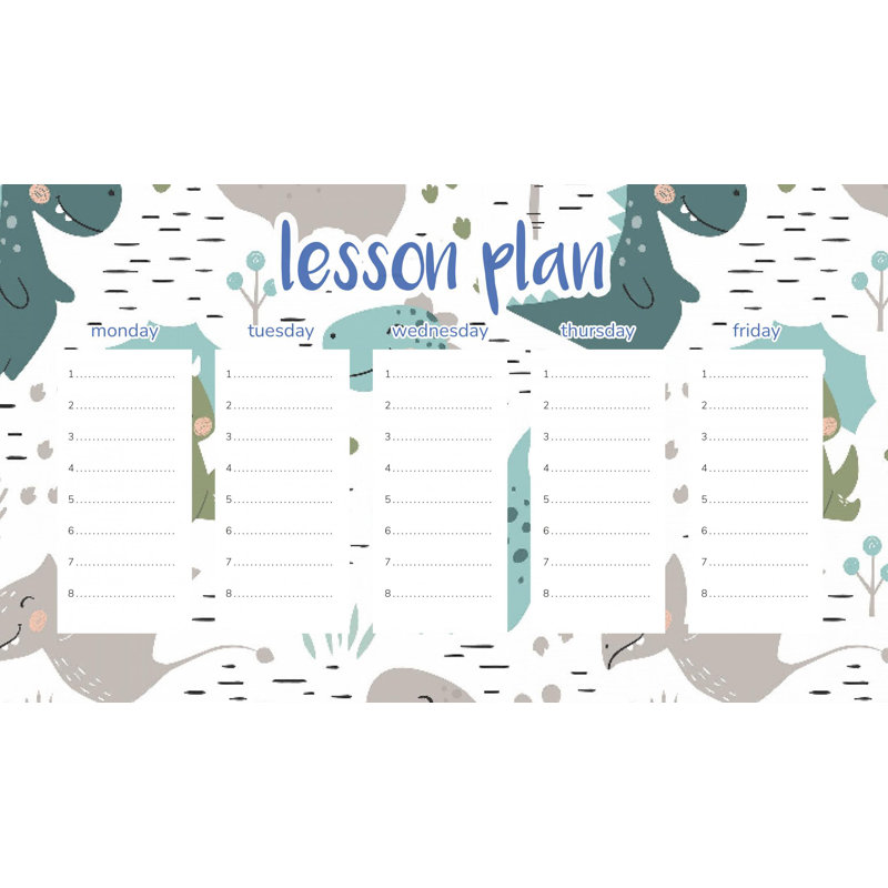 Magnetic Lesson Plan Minimalist Dinosaurs