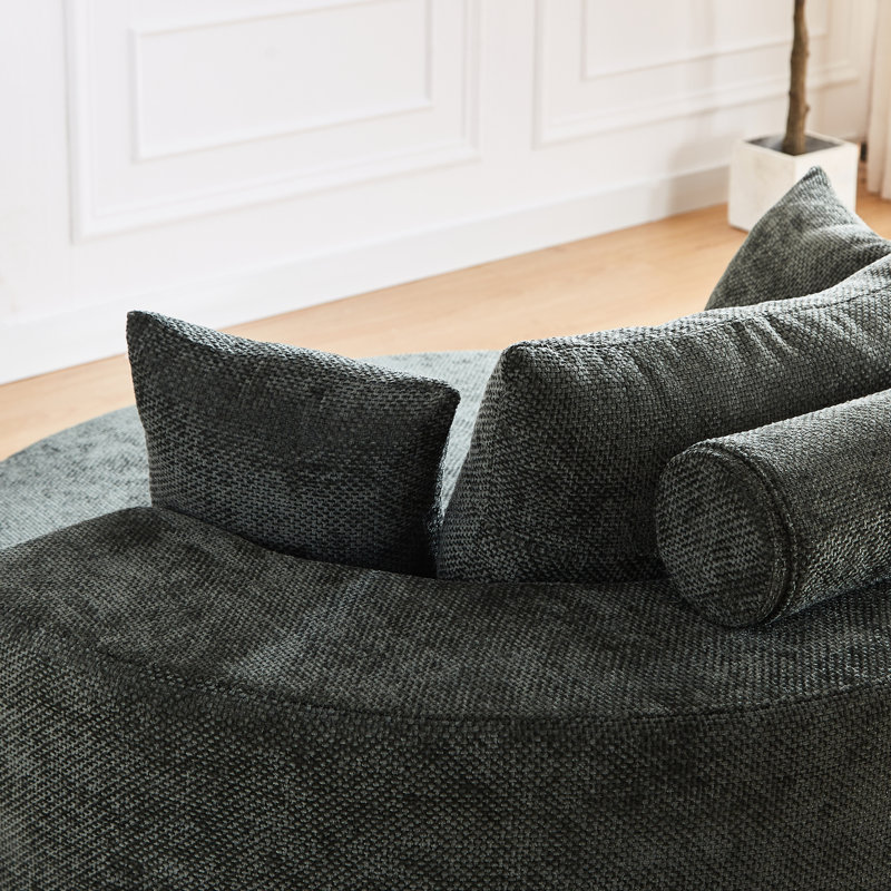 Fauteuil pivotant à 360 degrés Fluffy Chenille