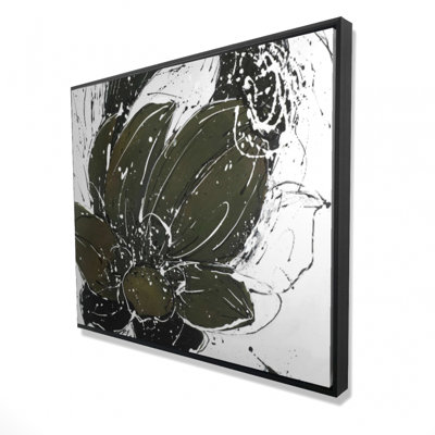 " Abstract Flower With Paint Splash "