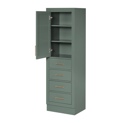 Tidworth 65" H x 20" W Solid Wood Linen Cabinet