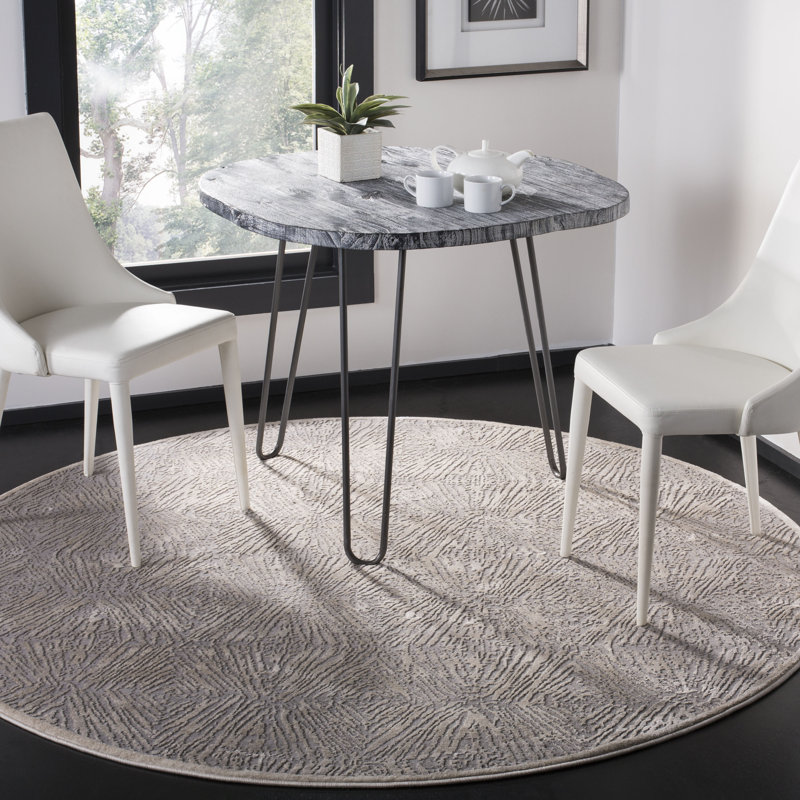Edvin Performance Geometric Rug, Round 6'7"