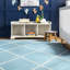 Tapis turquoise / blanc en laine Pariaman-1012910358