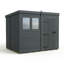 Total Sheds 8ft x 6ft Composite Pent Garden Shed - Single Door - With Windows - EPDM Rubber Roof - UK Manufactured