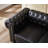 88.5" Chesterfield Sofa,faux Leather Couch Upholstered Sofa With Low Back,rolled Arm Nailhead Trim Classic 3 Seater Sofa-246801634