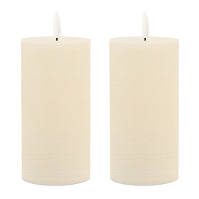  FIA Wick Ivory Pillar Candle
