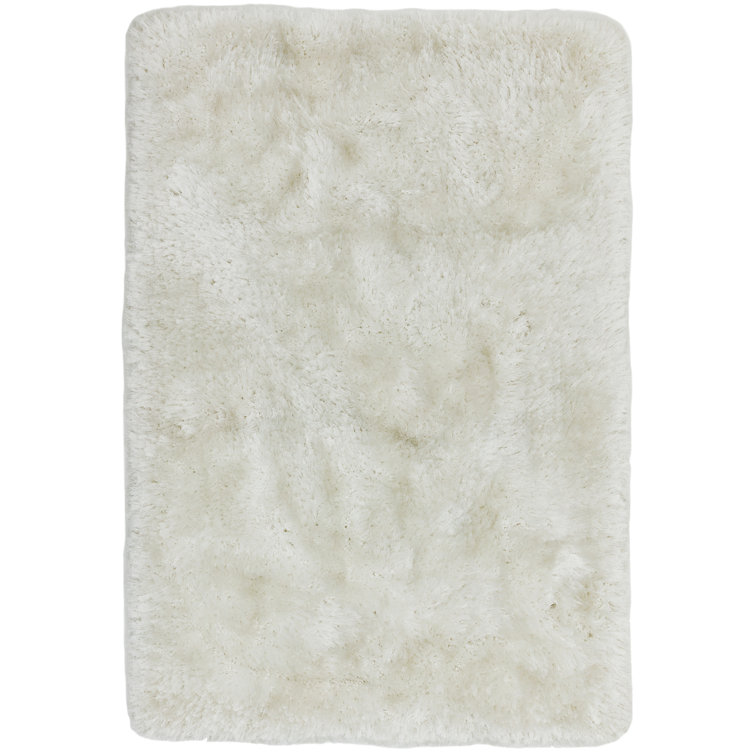 Plush Deep Pile Shaggy White Rug