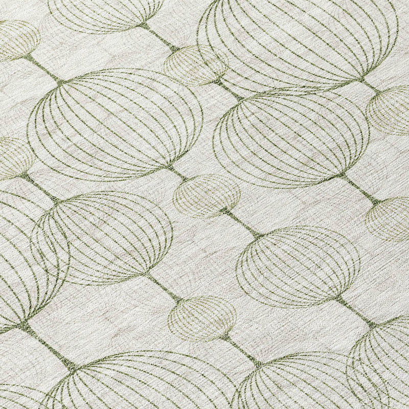 Malchow Geometric Indoor / Outdoor Rug, Round 8'