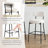 Emielia  Modern Counter Height Bar Stools , 28 Inch Upholstered Barstools with Curved Open Back & Round Seat, Plush Bouclé Fabric Bar Chairs for Kitchen Island, Dining Counter & Home Bar, Comfortable & Stylish-965513532