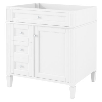 30'' Bathroom Vanity, 2 Drawers And Tip - Out Drawer, Cabinet Door Organizer, Adjustable Shelf, Modern Minimalist Style, Textured Handle, Construction, Material, Easy To Assemble 1 Design, , Finish,