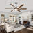 Smart Modern 6 Blade Solid Wood Ceiling Fan With Remote Control, Reversible Dc Motor & Dimmable Led Light-1961375874-1961375873-1961375999