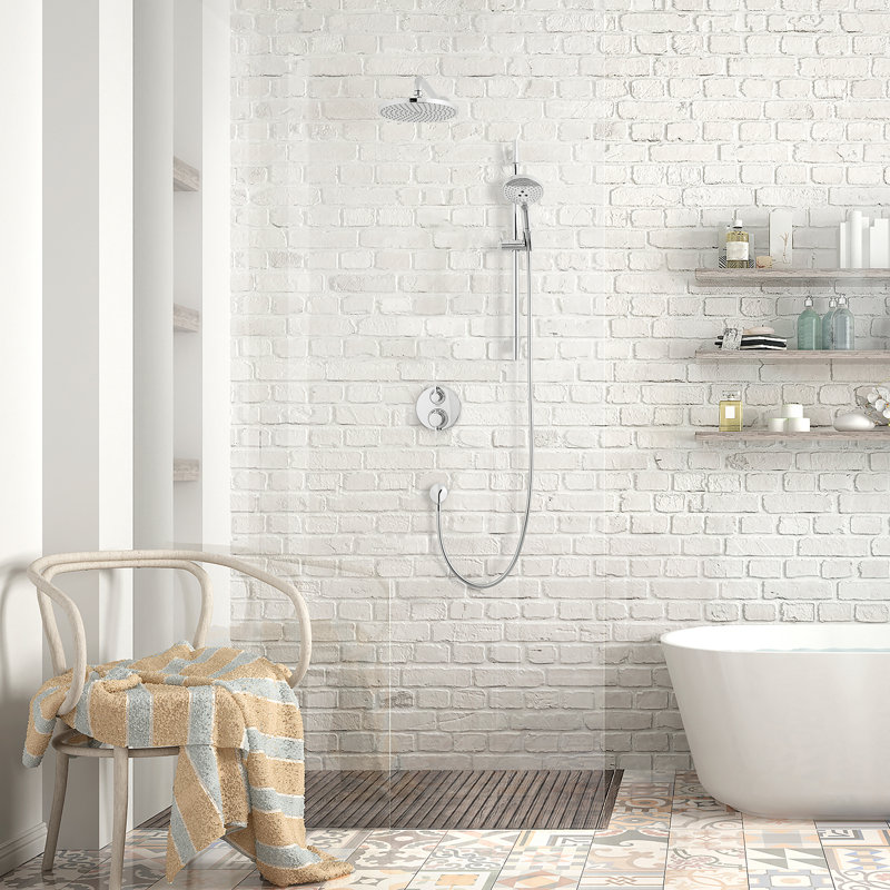 Raindance Thermostatic Complete Shower System with Rough-in Valve, Chrome