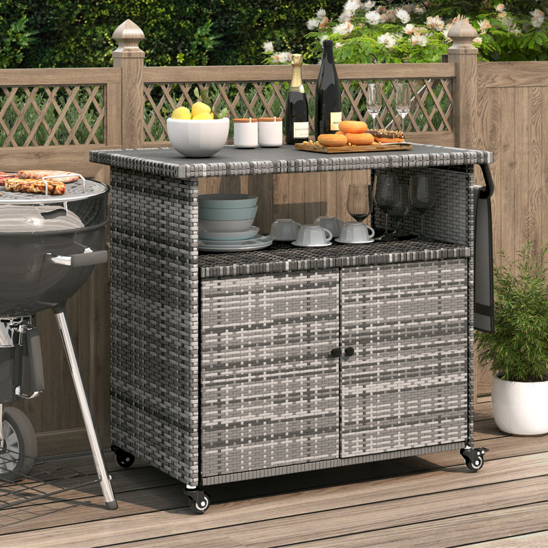 Nichollette Bar Cart, Gray