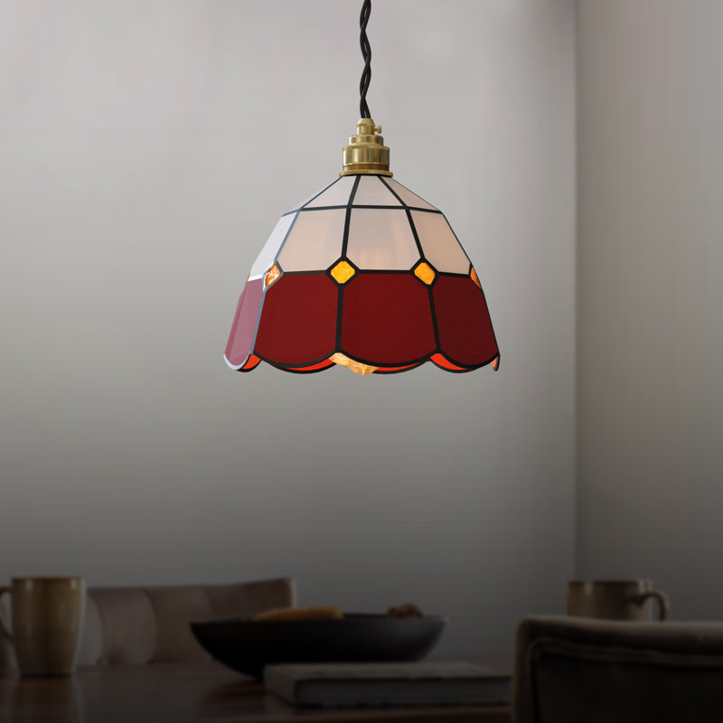 12cm H Glass Dome Lamp Shade ( Screw On )