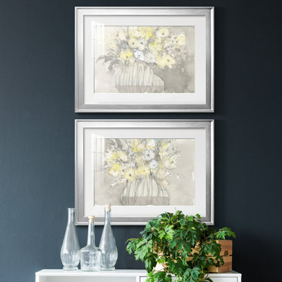 «Vintage Blossoms I», ensemble de 2 reproductions de cadres photo