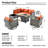 Paleosofos Wicker 6 - Person Patio Conversation Sets with Cushions-807482159