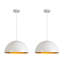 Luminaire suspendu dôme blanc réglable 15,75 po-387562683