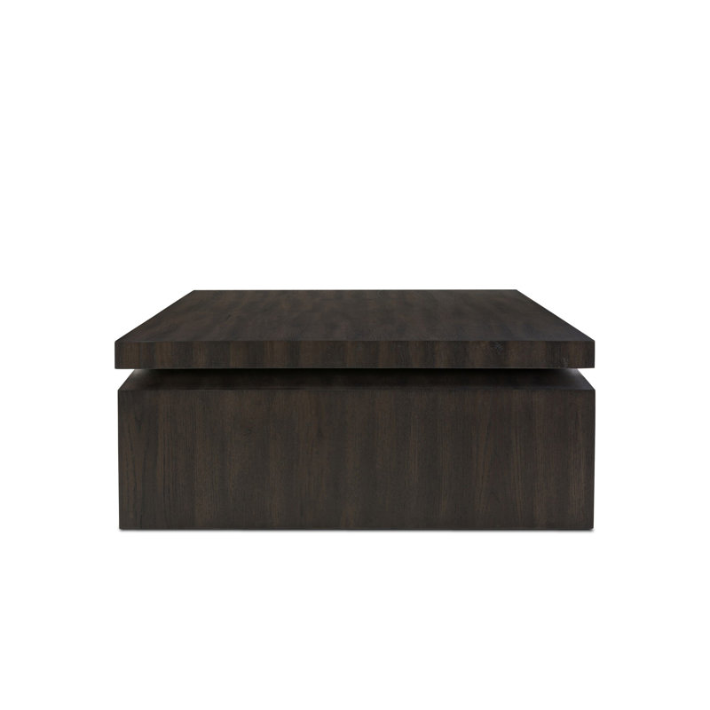 Matthes Rectangular Single Coffee Table, Smoked Black Venee
