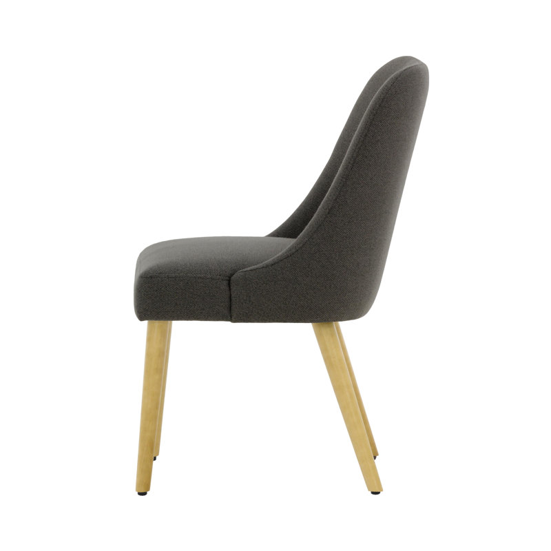 Lexi 48cm H Velvet Upholstered Side Chair, Black