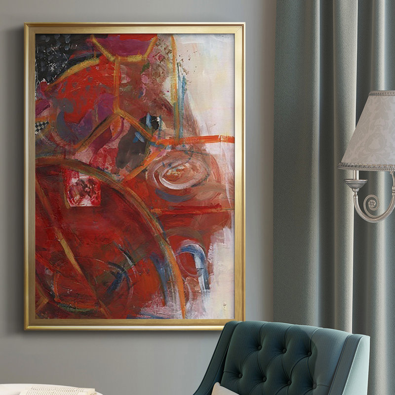 " City Life I ", 36.5" H x 26.5" W x 1" D, Gold