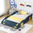 Race Car-Shaped Platform Bed-533369293-533369294