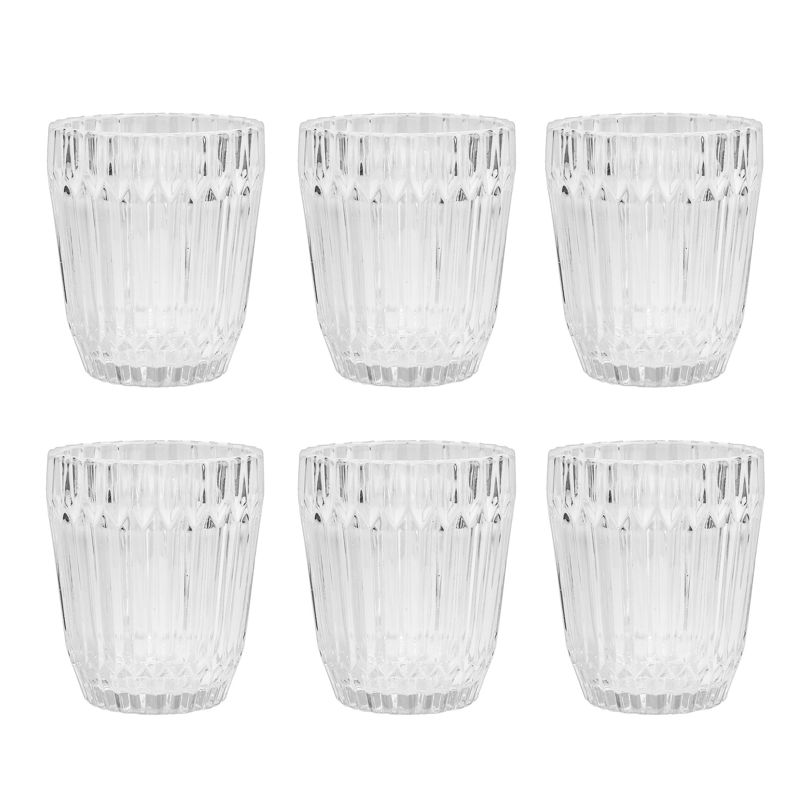 Fortessa Archie Glass Double Old Fashioned Glass (Set of 6), Clear